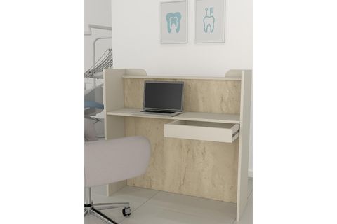 LEDLİ KARŞILAMA BANKOSU, KUMTAŞI, 110 CM