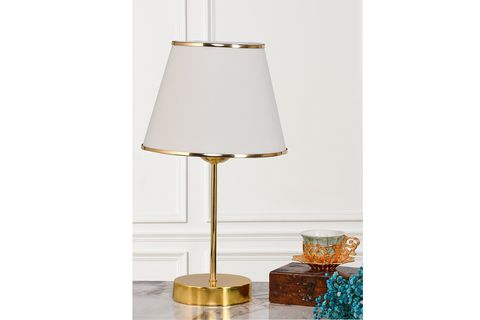 EVLİGHT RÜZGAR PASTA TEKLİ SARKIT AVİZE VE GOLD ABAJUR SETİ, KREM