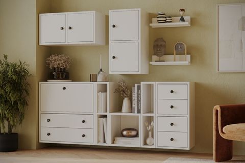 BK ÇOK AMAÇLI DOLAP, ÇEKMECELİ DOLAPLI RAFLI ÜST MODÜL, KBR