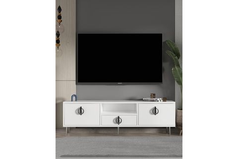 DROPDD TV SEHPASI, BEYAZ SİYAH GÜMÜŞ, 1317DROPDD 32