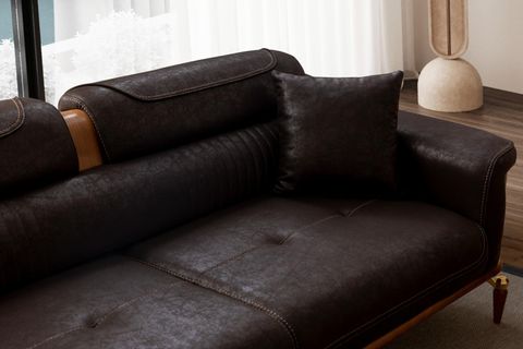 DUBAİ ÜÇLÜ KOLTUK, ANTRASİT