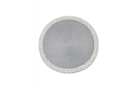 RİXO ÇİFT TARAFLI JÜT GRİ YUVARLAK HALI, 90X90