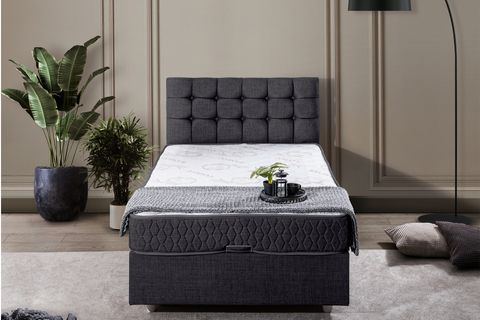 VENEDİK BAZA BAŞLIK LETTO YATAK SETİ, ANTRASİT, 90X200