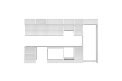 ALVİNKA 385X240 CM KLASİK MEBRAN MUTFAK DOLABI, MB E80S60S45 1 MEBRAN ANTRASİT SUNTALAM