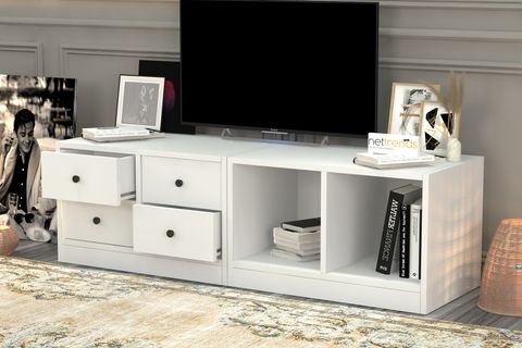 AYDIN TV ÜNİTESİ, BEYAZ, 130 CM, TVT-1003-Ç