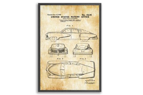 VİNTAGE CARS PATTENT ÇERÇEVELİ PANO SET, 50X70