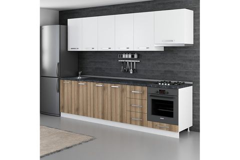 MİNAR ATLANTİS 285 CM MUTFAK DOLABI BEYAZ DORE 285-D8