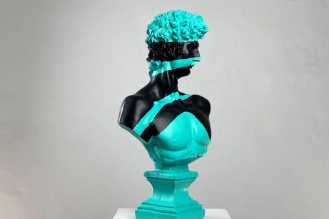 DAVID GREEN WAVE POP ART DEKORATİF ROMA YUNAN HEYKELLERİ