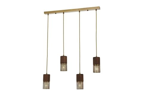 AVONNI AV 60265 4EY ESKİTME KAPLAMA MODERN AVİZE E27 METAL AHŞAP 80X9 CM