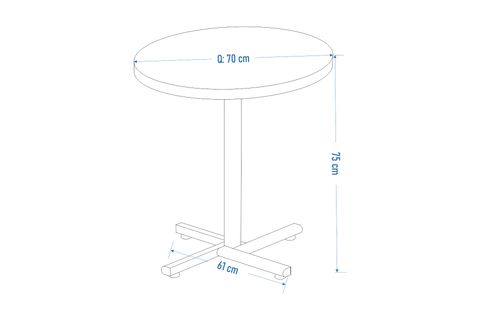 PAYAS METAL AYAK MUTFAK BAHÇE BALKON BİSTRO VE CAFE MASASI, 70X70 CM, BEJ VİZON