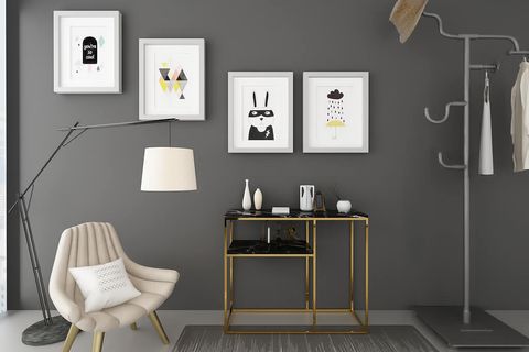 LUMİNA METAL DRESUAR, PİRİNÇ AYAK SİYAH MERMER TABLA