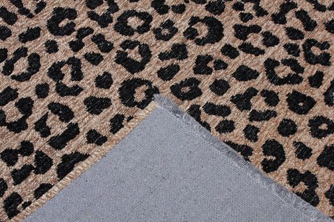 MORETTİ NORDİ LEOPAR DESENLİ MAKİNE DOKUMA HALI, SİYAH, 200X290