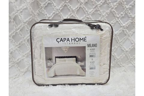 ÇAPA HOME MİLANO TEK KİŞİLİK FIRFIRLI YATAK ÖRTÜSÜ, KREM