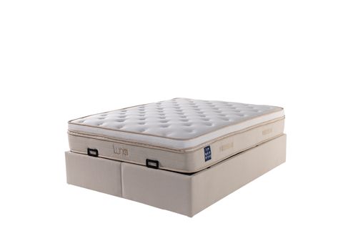 LUNA TOTE BAZA BAŞLIK YATAK SETİ, KREM, 160X200