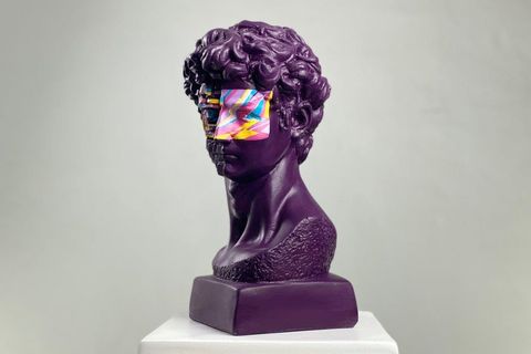 DAVID PURPLE POP POP ART DEKORATİF ROMA YUNAN HEYKELLERİ