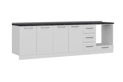 MİNAR 280 CM MUTFAK DOLABI BEYAZ 280-B9-ALT MODÜL