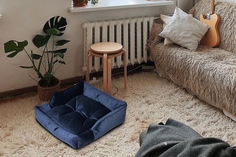 TULYANO LİNUM KEDİ KÖPEK YATAĞI 100X100 CM LACİVERT