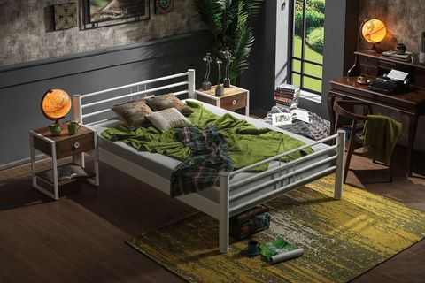 ASOS METAL KARYOLA, BEYAZ, 140X190