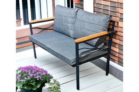 RÜYA BAHÇE BALKON TAKIMI, İKİLİ KOLTUK, AÇIK GRİ