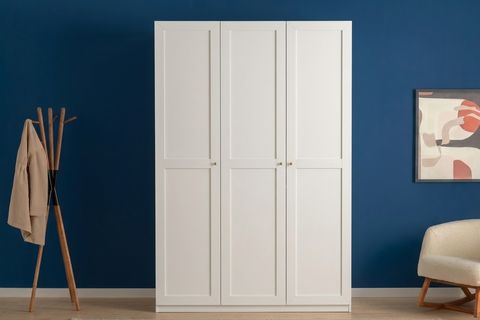 LUNA NOX GARDIROP, PROFİL, BEYAZ, 3 KAPAKLI