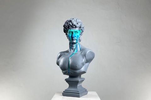 DAVID PASTEL POP ART DEKORATİF ROMA YUNAN HEYKELLERİ
