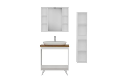 NİKA BANYO DOLABI AY2K101, BEYAZ, 85 CM