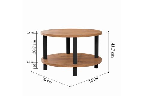 DORA ROBY ORTA SEHPA, SİYAH, 70 CM