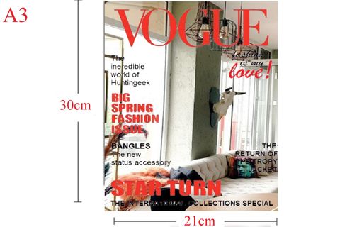 VOGUE MAGAZİN KAPAĞI AYNA, 30X42