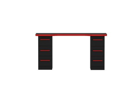 PHOENİX RGB LED IŞIKLI OYUNCU MASASI, SİYAH, SET3