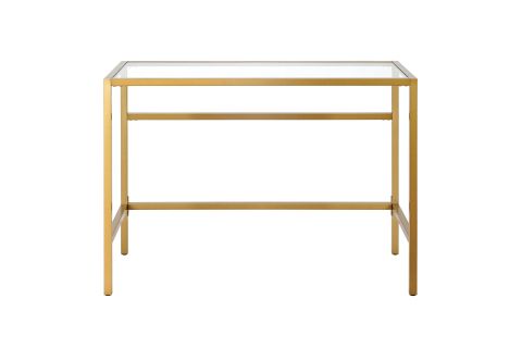 ELLA GOLD METAL CAM ÇALIŞMA MASASI