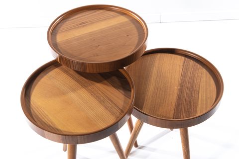 PİSA 3'LÜ ZİGON SEHPA, CEVİZ