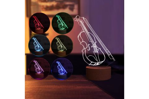 BYLAMP AHŞAP TABANLI LED GECE LAMBASI, KEMAN