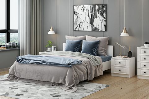 KALE190 YATAK ODASI TAKIMI, BEYAZ MEBRAN, 4 KAPAKLI, SET 71