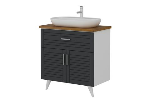 VERA BANYO DOLABI ALT 85CM AY2K1Ç TZG BEYAZ ANTRASİT