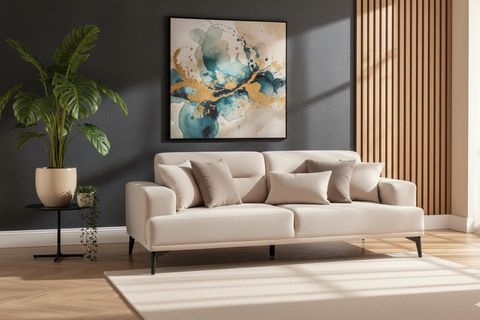 STİLL ÜÇLÜ KOLTUK, KREM