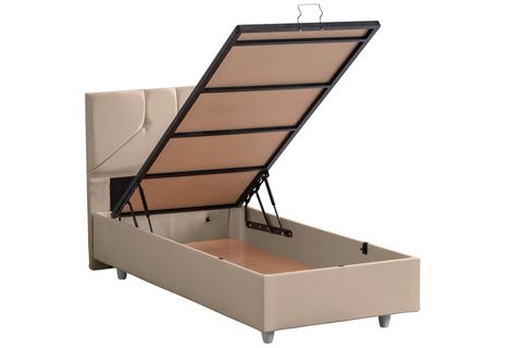 WİCK BAZA BAŞLIK VE LETTO YATAK SETİ, BEJ, 90X190