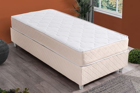 LETTO PLUS ORTOPEDİK YAYLI YATAK, KREM, 100X200