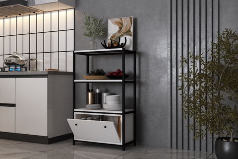 BKC ÇOK AMAÇLI DOLAP, 3 KATLI, BEYAZ, ÇAD-1014