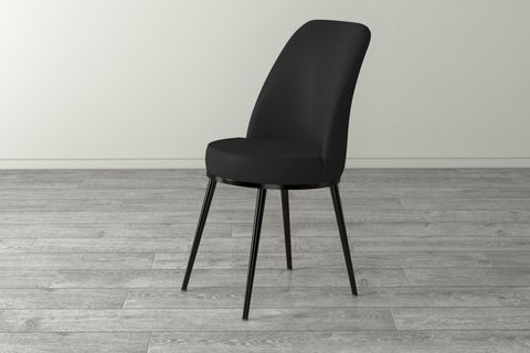 ROVENA LEONA AÇILABİLİR MUTFAK MASASI TAKIMI, SİYAH MERMER DESEN, SİYAH, 132X83