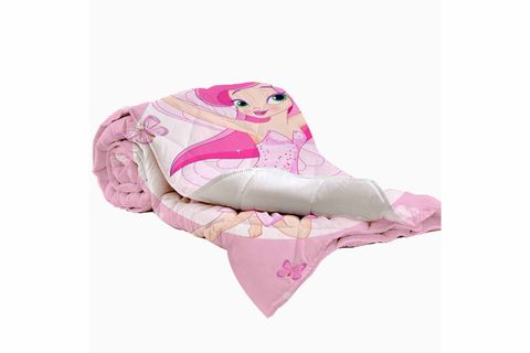 ELSE PEMBE PERİ KIZLI 3D DESENLİ TEK KİŞİLİK ÇOCUK YORGAN YASTIK KILIFI, 155X215