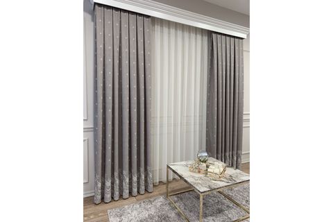 BRİLLANT PERDE COUNTRY COLLECTİON STYLE NATURAL KETEN ÇİÇEK DESENLİ FON PERDE 70X270 AÇIK BEJ