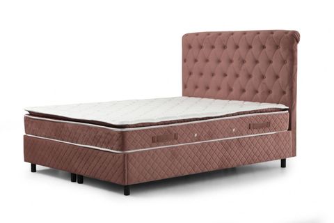 SONATA VASSİ ÇİFT KİŞİLİK BAZA+BAŞLIK+YATAK, GÜL KURUSU, 120X200