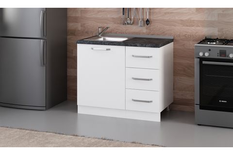 MİNAR 100 CM MUTFAK DOLABI BEYAZ 100-B1-ALT MODÜL