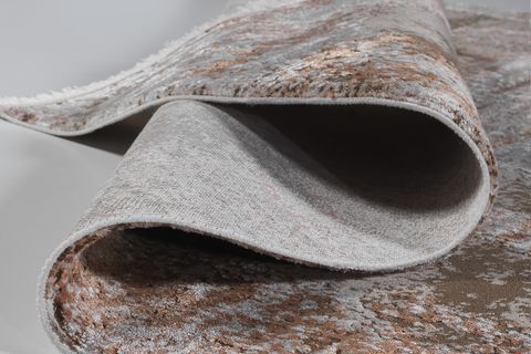 ATLAS HALI FRAPE FP02B KAHVE KREM TURUNCU MODERN SALON HALISI 100X200