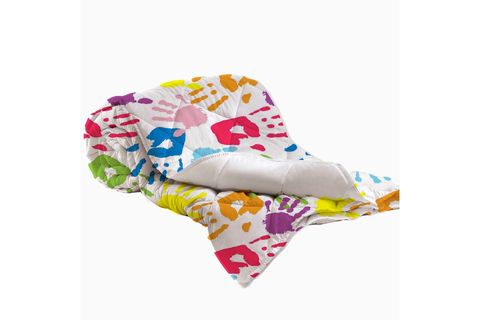 ELSE PEMBE MAVİ ÇİÇEKLER 3D DESENLİ TEK KİŞİLİK ÇOCUK MİKROFİBER ELYAF DOLGULU YASTIK KILIFI 155X215