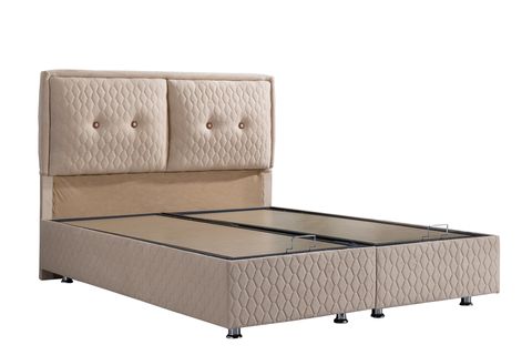 VECTRA BAZA BAŞLIK VE DELÜX YATAK SETİ, BEJ, 150X200