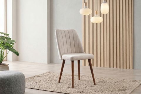 ARMİN MASA VE CANNES SANDALYE TAKIMI, KREM CEVİZ, 130X80