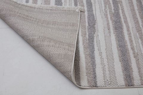 4K INFİNİTY COLLECTİON MODERN MAKİNE HALISI 02, WHİTE BEİGE, 80X150 CM