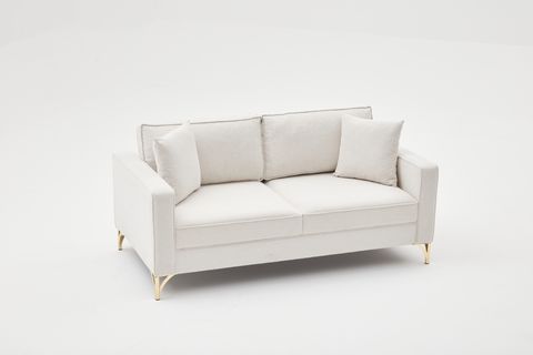 BERLİN SERİSİ İKİLİ KOLTUK, KREM GOLD