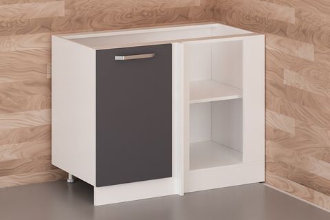 MİNAR MUTFAK DOLABI ALT MODÜL, ANTRASİT BEYAZ